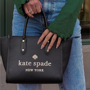 Kate Spade Black Leather Satchel Bag